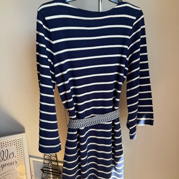 NWT Tommy Bahama Sun Harbor Caftan V-Neck 3/4 Sleeve Tassel Self-Tie Midi Dress - Picture 9 of 9